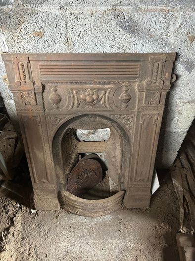 Cast Iron Antique Fireplace x2