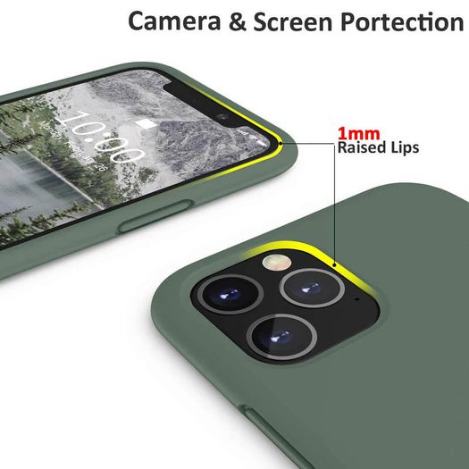 Liquid Silicone Case For iPhone 11 Pro Max Luxury Thin Soft Phone Cover New Green - FHT2IP11PMLK