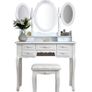 Affordable women Three oval mirror seven drawer princess table Image 2