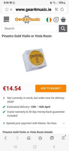 Pirastro violin rosin