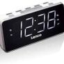 PLL FM Alarm Clock Radio large and clear 1.8" LED display - White Image 2