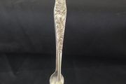 Antique Silver Plate Sugar Tongs with Heart Shaped Engraving