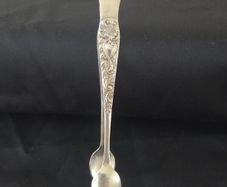 Antique Silver Plate Sugar Tongs with Heart Shaped Engraving