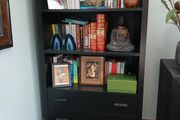 black bookcase
