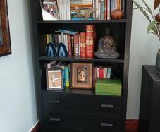 black bookcase