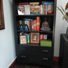 black bookcase