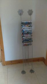 Dvd Holder - Metal With 'feet' - Holds Over 40 Dvds