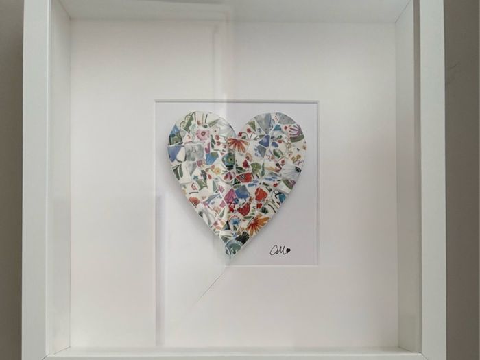 Handmade Framed Mosaic Heart