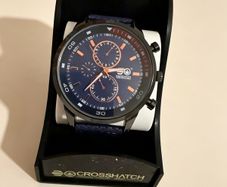 Crosshatch Series FiftyFive Chronograph watch.