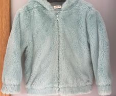 Tesco F+F Aqua fluffy thermal fleece jacket with zip Size 3-4 EUC