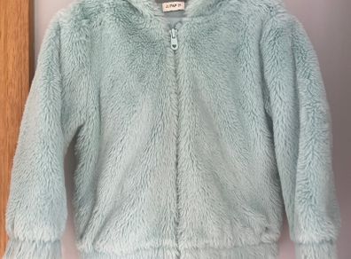 Tesco F+F Aqua fluffy thermal fleece jacket with zip Size 3-4 EUC