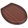 Toilet Seats with Lids 2 pcs MDF Brown Image 4