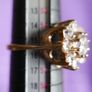 Vintage 9ct Yellow Gold 375 Cubic Zirconia Cluster Ring 5.0g Image 7