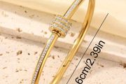 rhinestone gold bangle