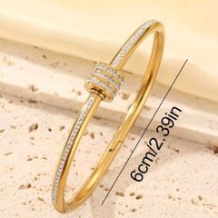 rhinestone gold bangle