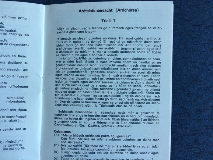 Old Irish text book