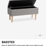 Light Grey Storage Bench Image 2