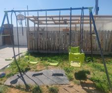 swing set and slide
