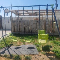 swing set and slide