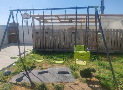 swing set and slide