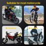 Motorcycle Tire Pressure Monitoring System, Tire Pressure and Temperature Alarm, Wireless Motorcycle TPMS with 2 External Sensors, Support iOS and Android Image 5