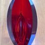 Red Glass Vase Image 3