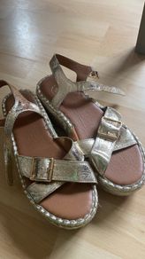 River Island gold sandals