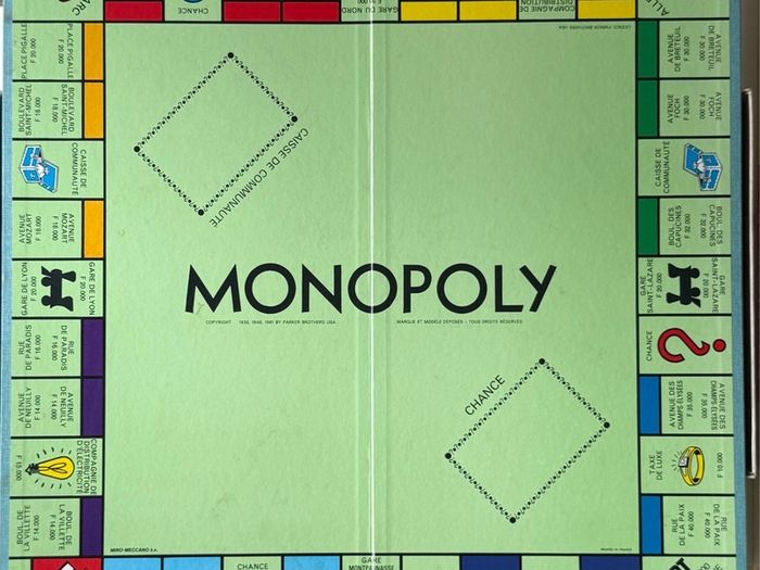 Vintage French Monopoly Miro 1961 Complete