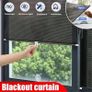 Retractable Shading Curtain Car Auto Side Window Roll Curtain Household Living Rooms Sun Shading Rolling Blinds Windshield Cover Image 2