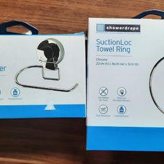 Toilet Roll Holder & Towel Ring