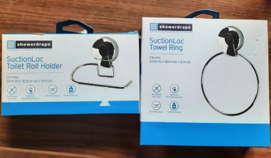 Toilet Roll Holder & Towel Ring