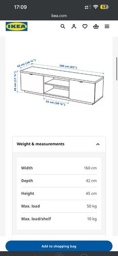 TV stand Ikea white