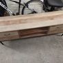 TV Unit Media Stand Storage Cabinet Modern Oak Finish Cupboard and Shelf Storage Image 3