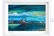 Poolbeg Sunset, framed print by Helen Mathews