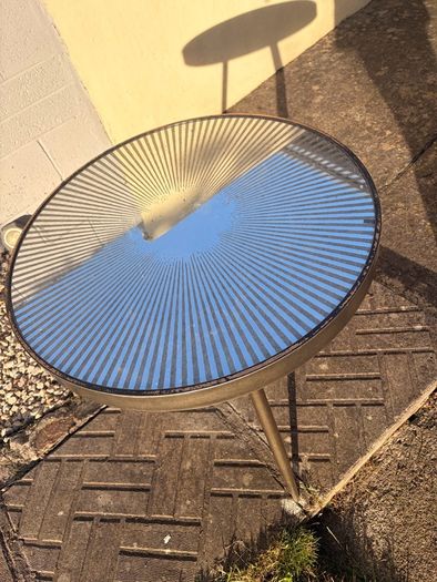 Gold table mirror top