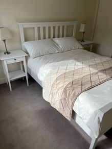Brand New Hemnes Double Bed, bedside tables & mattress