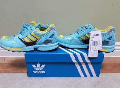 Adidas Torsion Originals ZX 8000 AQUA UK-5/UK-5.5/UK-6.5/UK-7/UK-7.5 EG8784 30-years Light Aqua Green Shock Yellow-2019