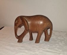 Carved wooden Elephant statue