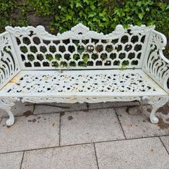 Cast iron garden bench