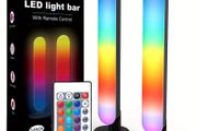 1x RGB Pickup Light Music Rhythm Lights Upgraded USB Rechargeable Model Christmas Decoration Desktop RGB Light Bar Music Rhythm