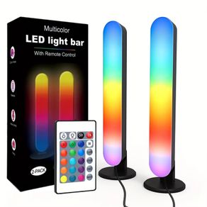 1x RGB Pickup Light Music Rhythm Lights Upgraded USB Rechargeable Model Christmas Decoration Desktop RGB Light Bar Music Rhythm