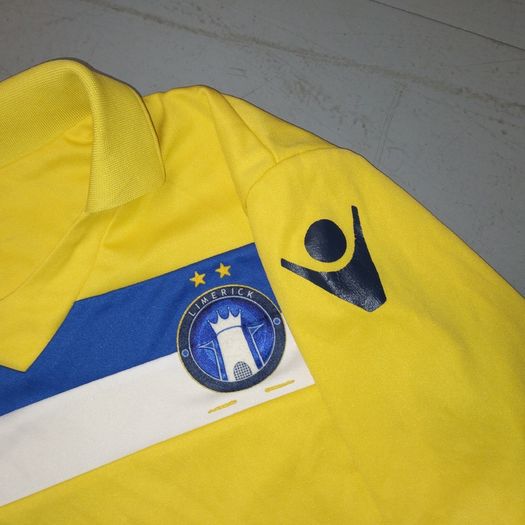 Limerick FC (M) Player Issue Away Shirt Jersey Macron League of Ireland  Munster Yellow Medium