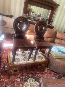 Pair of Victorian Hall Chairs
