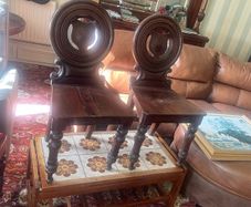 Pair of Victorian Hall Chairs