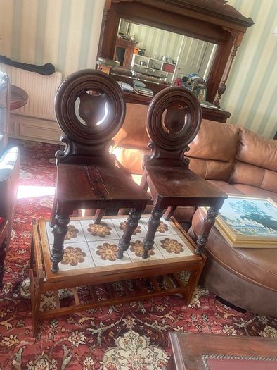 Pair of Victorian Hall Chairs