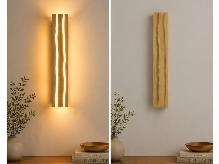Wooden LED Wall Sconce Light