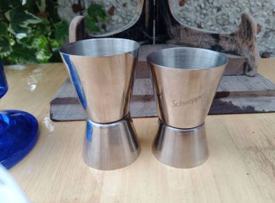 Schweppes, spirit measure, jigger, cocktail measure