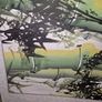 Japanese Bamboo art painted hanging scroll Image 4