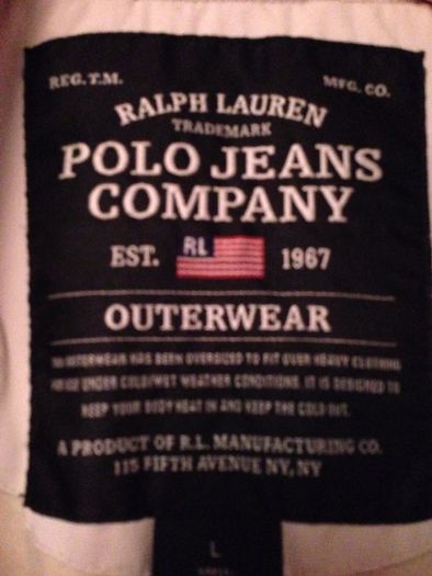 Ralph Lauren Polo Jeans Jacket size large