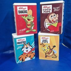 Set of 4 Vintage-Style Kellogg's Cereal Storage Tins